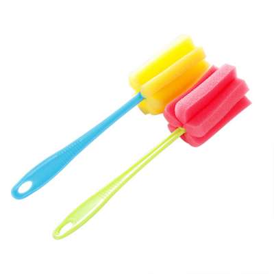 Long Handle Bottle Glass Cup Sponge Brush Cleaning Kitchen Tool